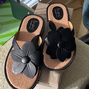 Born Concept boc Orange Blossom Black Floral Women's Sandals